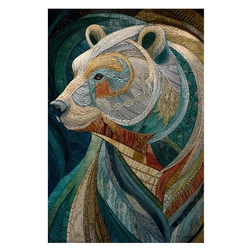 Mosaic Bear Essence - Poster 8x12