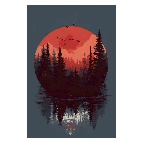 Canada: Crimson Reflection - Poster 8x12