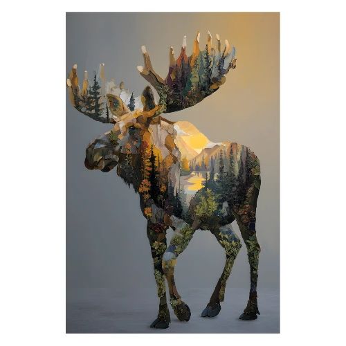Nature Within the Moose - Poster 8x12