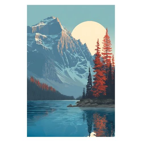 Canada: Sunset Mirror of the North - Poster 8x12