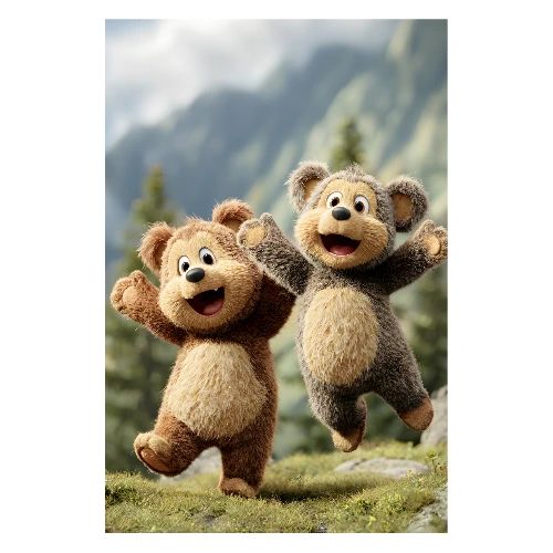 Teddy Bear Friends - Poster 8x12