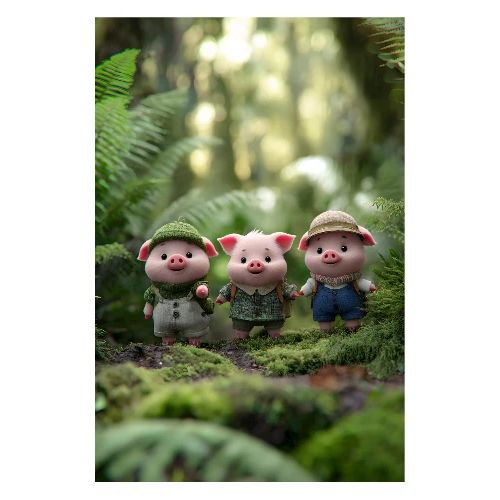 Piggy walk in the forest - Poster 8x12