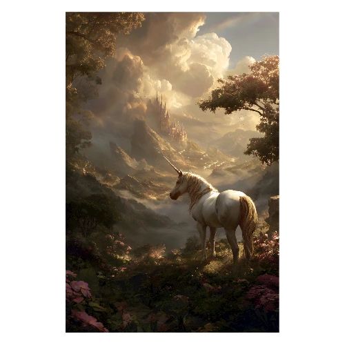 Unicorn: Castle in the Clouds - Poster 8x12