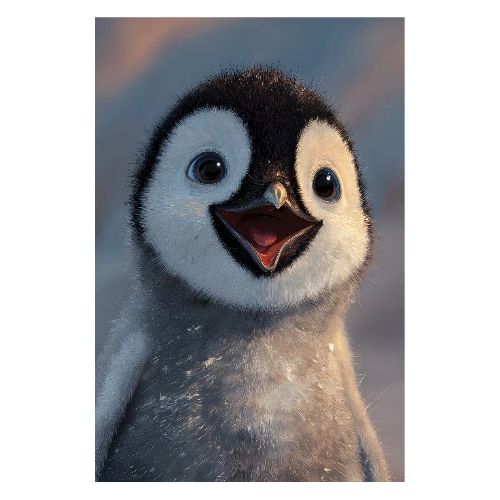 Sunny Baby Penguin - Poster 8x12
