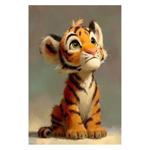 Innocent Stare – Baby Tiger - Poster 8x12