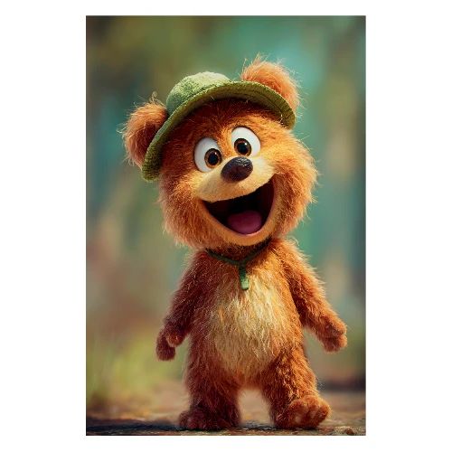 Bear with a Hat - Poster 8x12