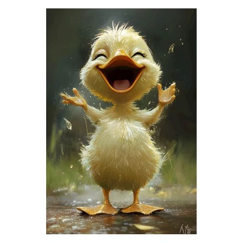 Sunny Duckling Smile - Poster 8x12