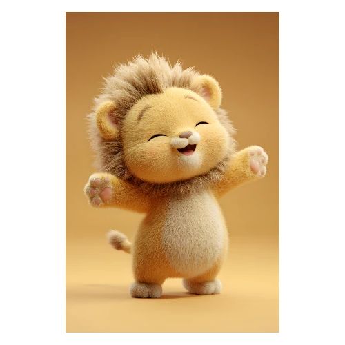 Golden Corn Lion Joy - Poster 8x12