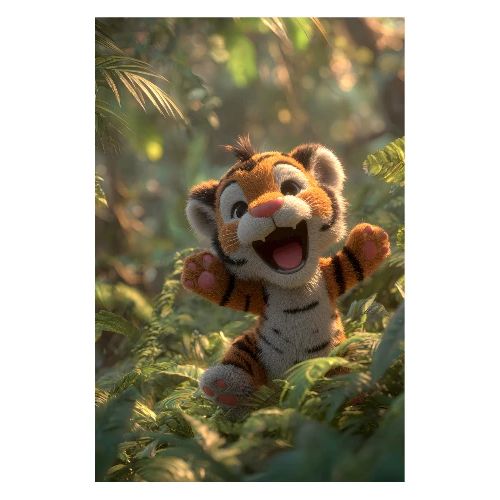 Jumping Tiger Joy - Poster 8x12