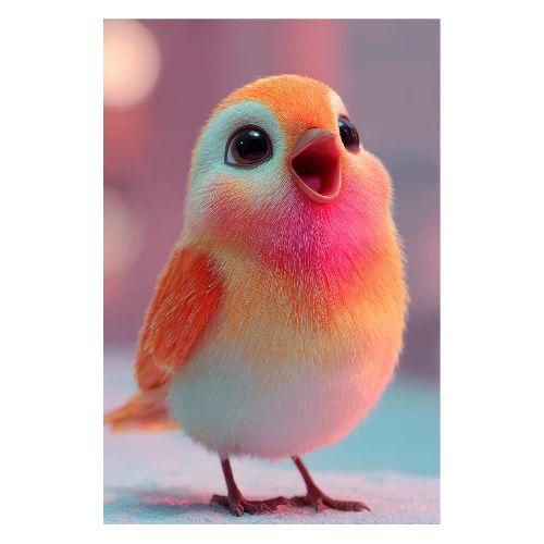 Colorful Standing Bird - Poster 8x12