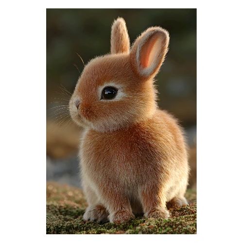 Beige Bunny Bliss - Poster 8x12