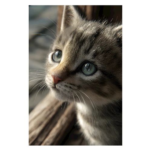 Curious Little Kitten - Poster 8x12
