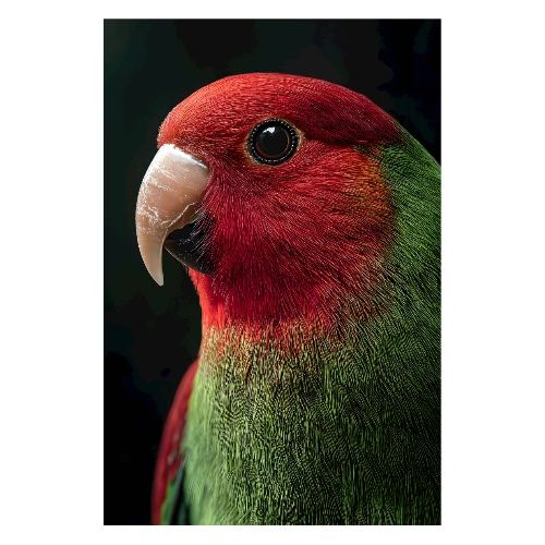 Red and Green Parrot Glow - Poster 8x12