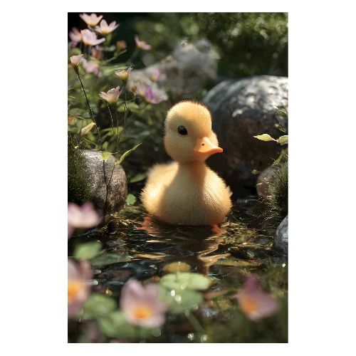 Floating Among Flowers - Poster 8x12
