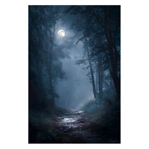 The Moonlit Path - Poster 8x12