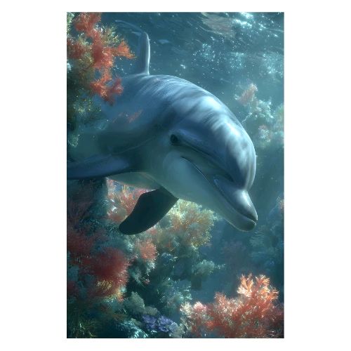 Dolphin: Chromatic Current - Poster 8x12