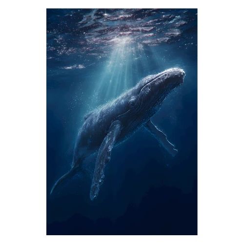 Whale: Sunlit Depths - Poster 8x12