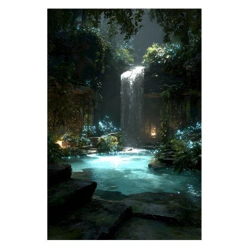 The Luminous Falls - Poster 8x12