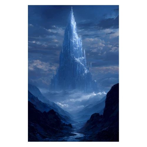 Moonlit Bastion - Poster 8x12