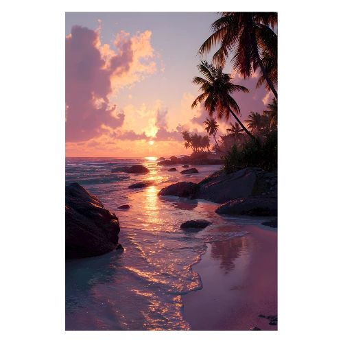 Purple Sunset Serenity - Poster 8x12