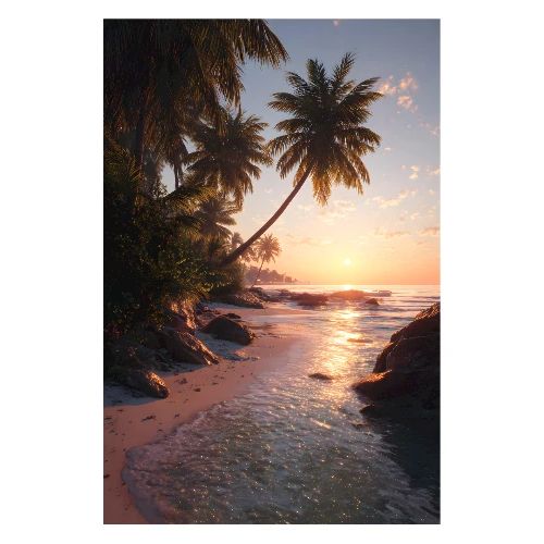 Twilight Glow Over Paradise - Poster 8x12