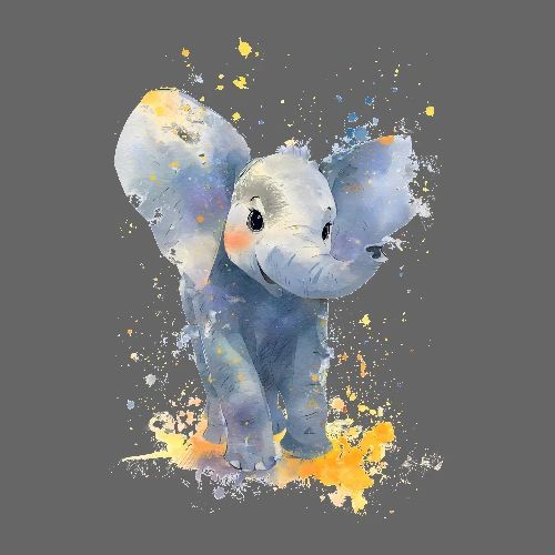 Baby Elephant: Joyful Trunk - Poster 8x12