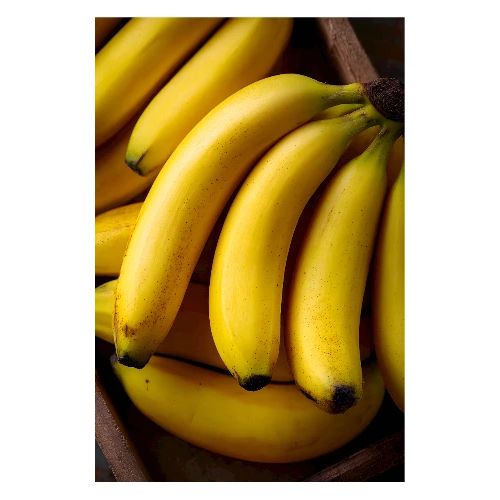 Golden Bananas in a wooden Crate - Poster 8x12