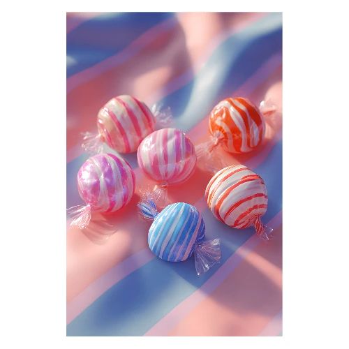 Candy Stripe Delight - Poster 8x12