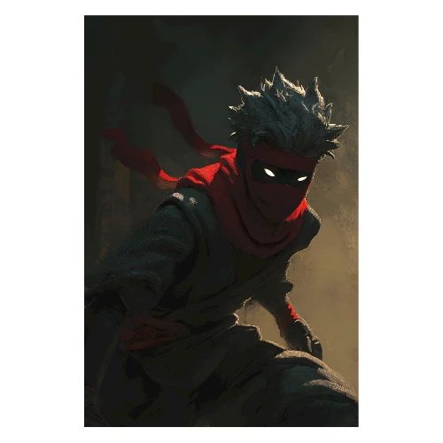 Ninja: Crimson Veil Warrior - Poster 8x12