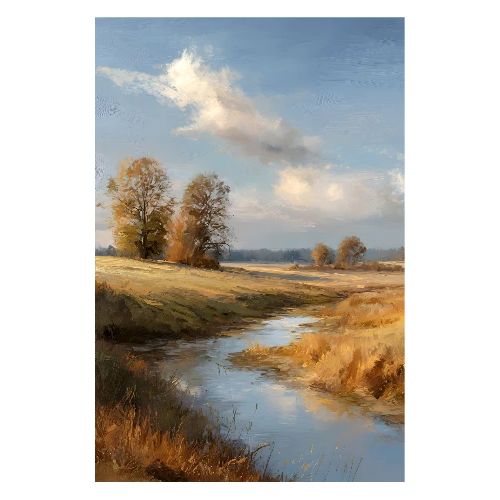 A Meandering Autumn Day - Poster 8x12