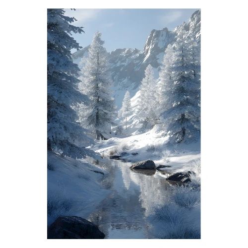 Winter's Reflection - Poster 8x12