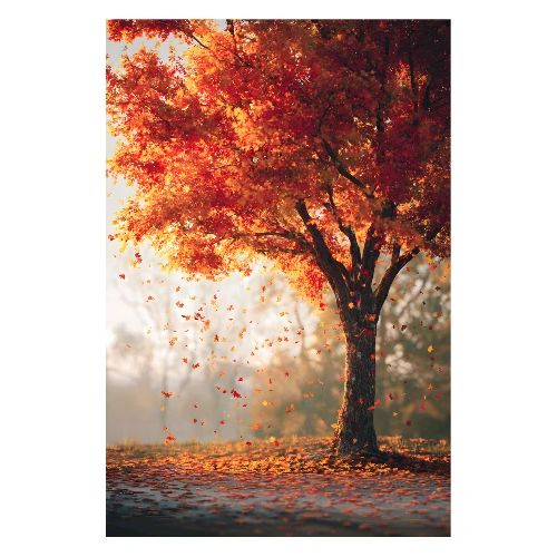 Autumn: Flames of the Maple Forest - Poster 8x12