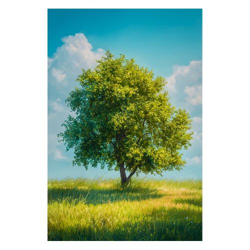 Summer: Meadow of Blue-Sky Serenity - Poster 8x12
