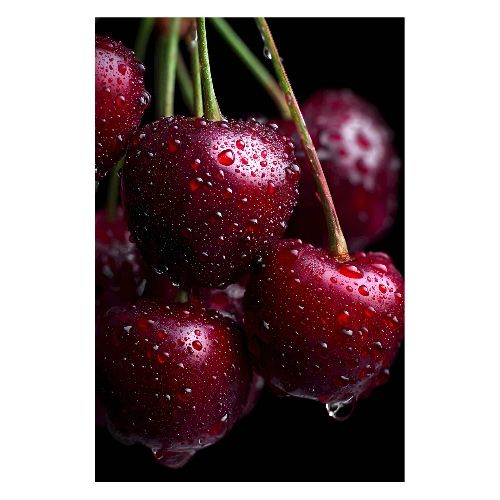 Cherries: Crimson Dew - Poster 8x12
