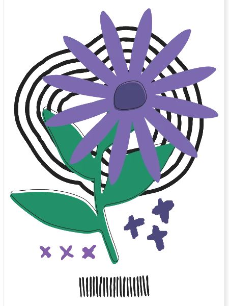 Bloom Code – Risograph Flower Art