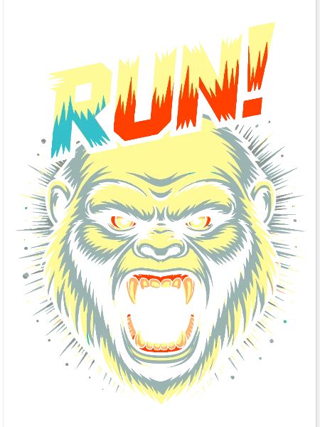 RUN! – Screaming Yeti Face