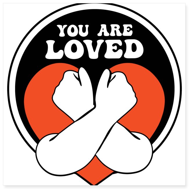 You Are Loved Red Love Heart Hug