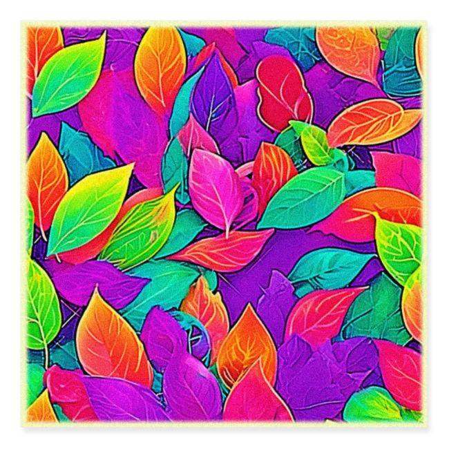 Neon Leaves: Cartoon Flow
