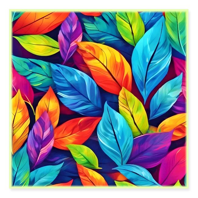 Colorful Foliage Pattern Artwork