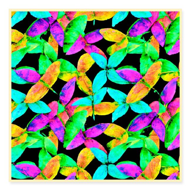 Neonscape Leaf Pattern