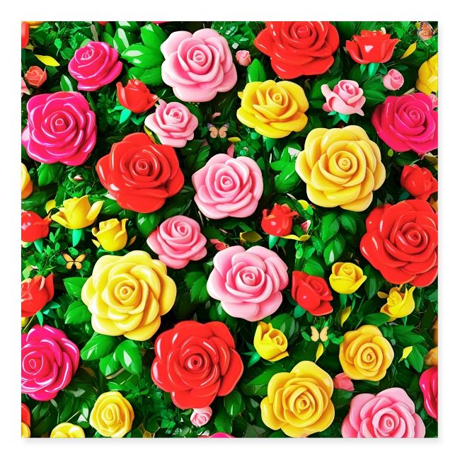 Floral print, colors in rose flowers, nature