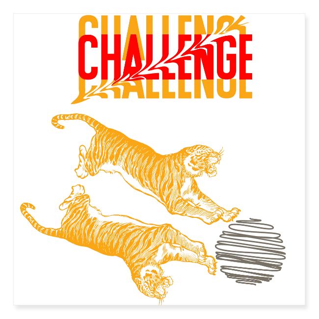 Double tiger fashion, jungle feline animals.
