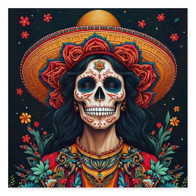 Charra Skull Art | Traditional Mexican Design
