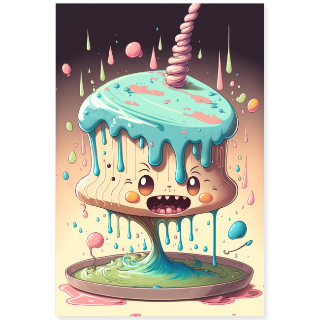 Cake Caricature - January 1st Psychedelic Dessert