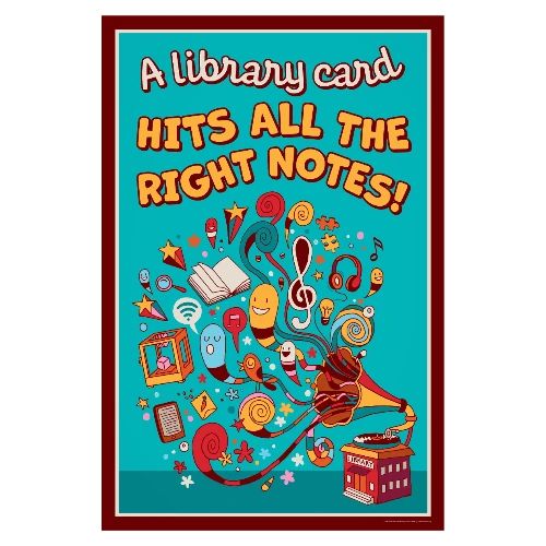 A Library Card Hits All the Right Notes Poster - Poster 24x36