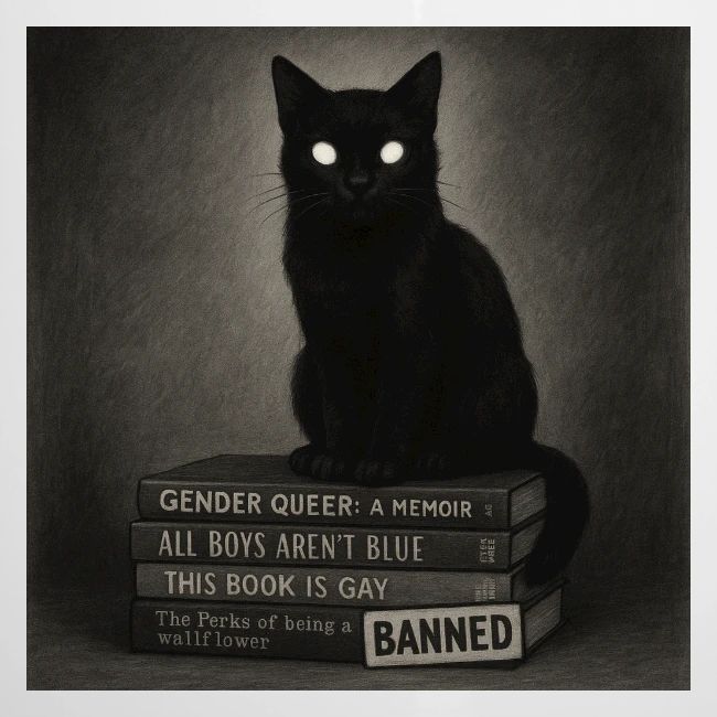 Cat on Banned Books
