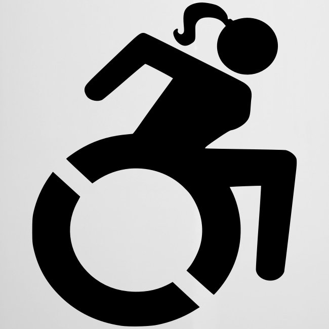 Wheelchair woman symbol. lady in wheelchair