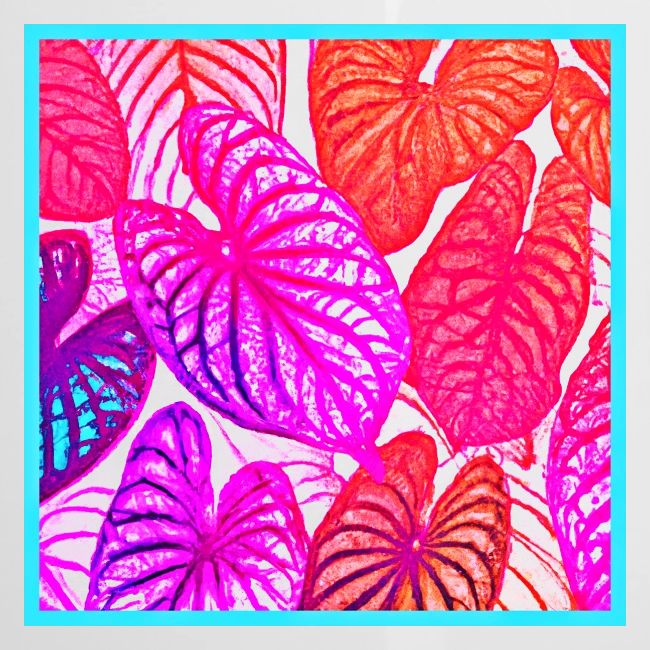 Color Burst Leaves Neon Elegance