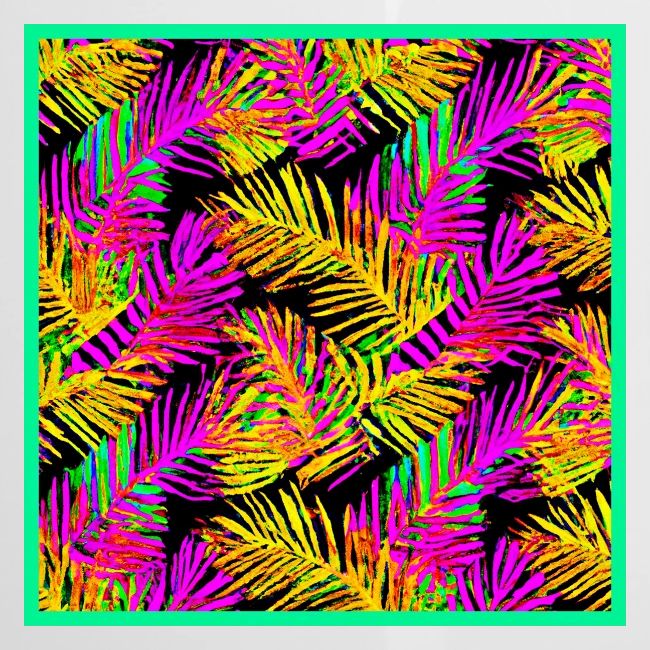 Chic Neon Leaf Lively Design