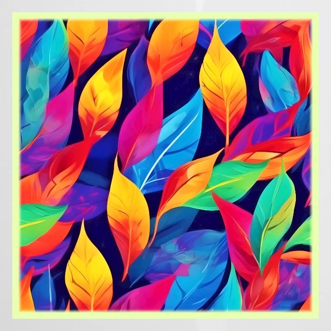 Vibrant Autumn Leaves Abstract Art